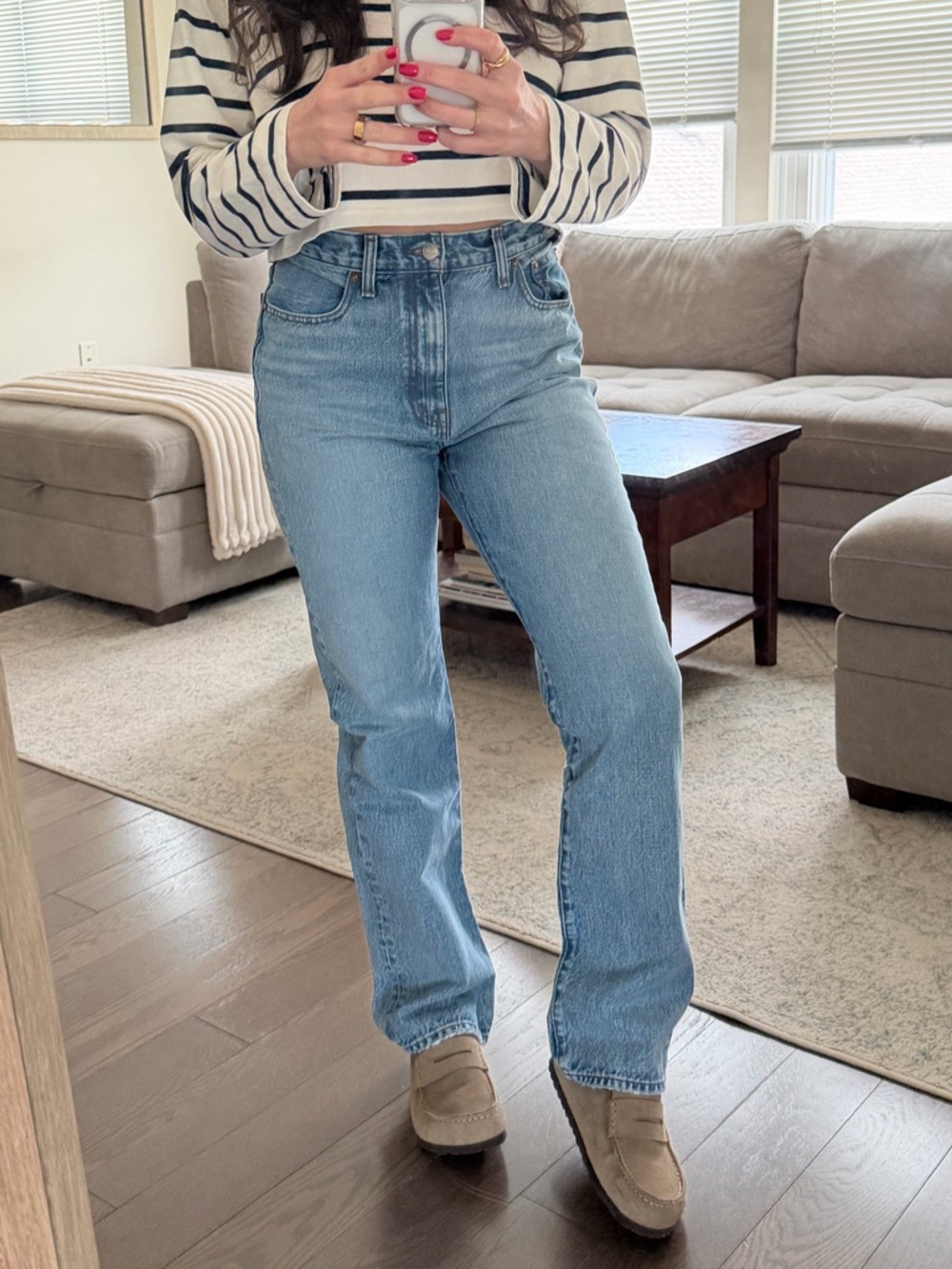 Madewell 90’s Straight Light Blue High-Rise Jeans - Women